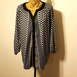 Calvin Klein black & white blouse